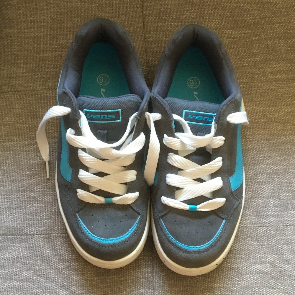 Vans Gray and Blue Women's Sneakers